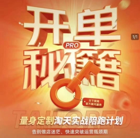 淘宝开单秘籍PRO，量身定制淘天实战陪跑计划，告别做店迷茫、快速突破运营瓶颈期-科景网创