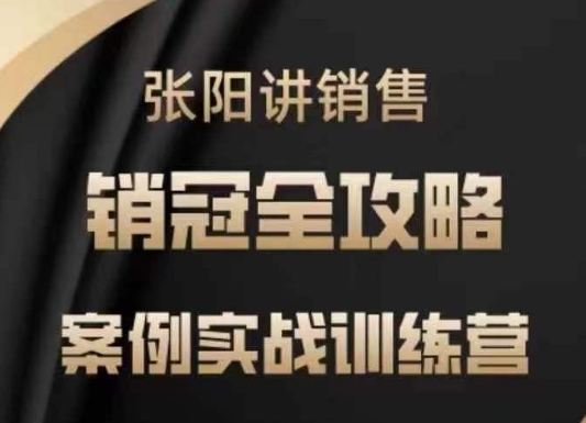 张阳讲销售实战训练营，​案例实战训练，销冠全攻略-科景网创