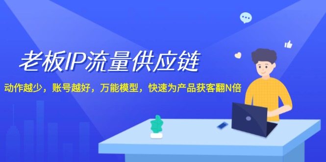 老板 IP流量 供应链，动作越少，账号越好，万能模型，快速为产品获客翻N倍-科景网创