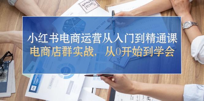 小红书电商运营从入门到精通课，电商店群实战，从0开始到学会-科景网创
