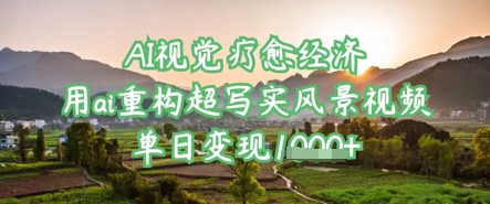 AI视觉疗愈经济：用ai重构超写实风景视频，单日变现多张-科景网创