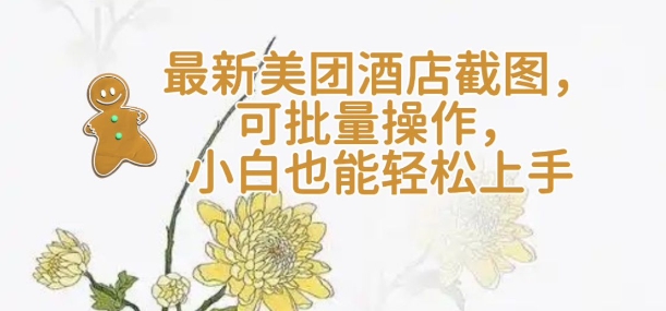 【轻云】最新美团酒店截图，可批量操作，小白也能轻松上手-科景网创