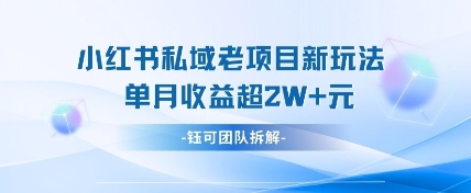 小红书私域项目新玩法，单月变现过W+-科景网创