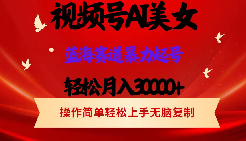 视频号AI美女跳舞，轻松月入30000+，蓝海赛道，流量池巨大，起号猛，当…-科景网创