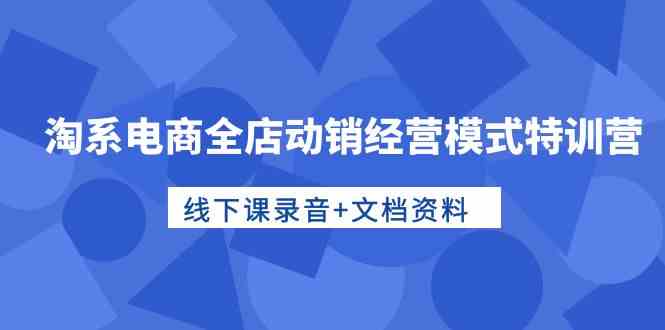 淘系电商全店动销经营模式特训营，线下课录音+文档资料-科景网创