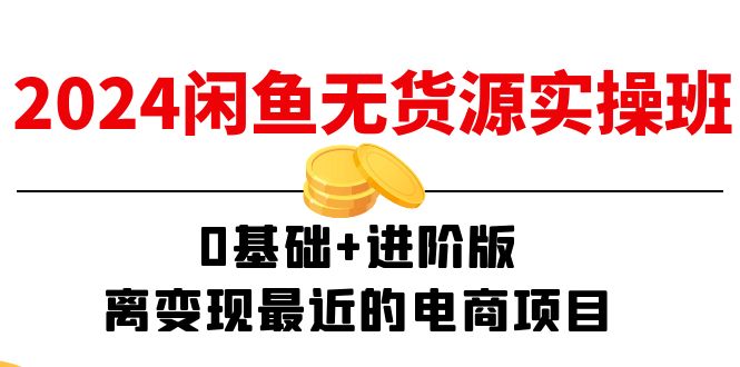 2024闲鱼-无货源实操班：0基础+进阶版，离变现最近的电商项目（15节）-科景网创