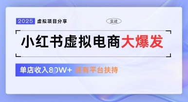 小红书虚拟电商项目，平台大力免费流量扶持，低门槛1拖3玩法-科景网创