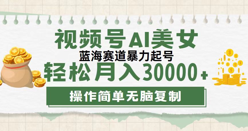 视频号AI美女跳舞，轻松月入30000+，蓝海赛道，流量池巨大，起号猛，无…-科景网创