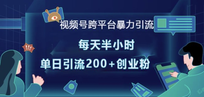 视频号跨平台暴力引流，每天半小时，单日引流200+精准创业粉-科景网创