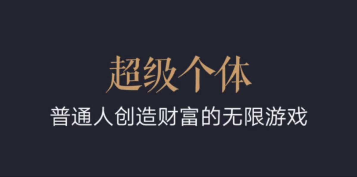 超级个体：2024-2025翻盘指南，普通人创造财富的无限游戏-科景网创