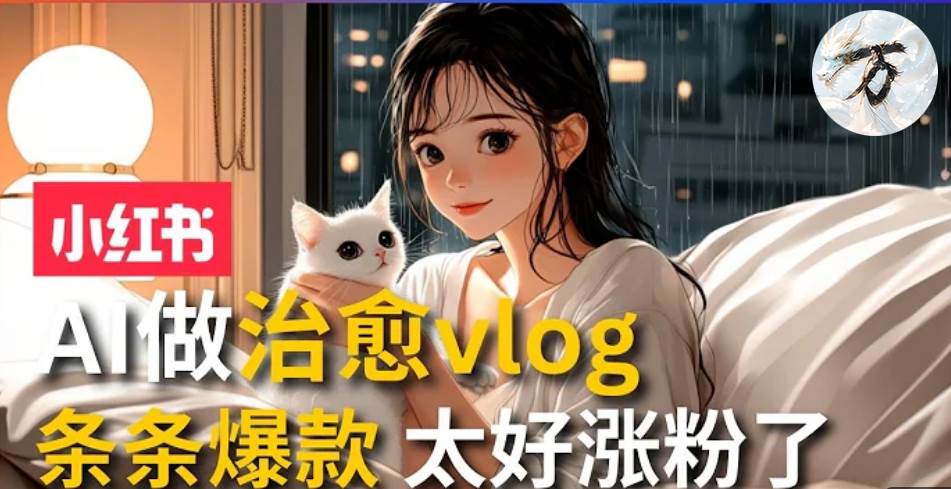 AI治愈系vlog动画视频，小红书1个月轻松涨粉破万，商单报价1500+日入2000+-科景网创