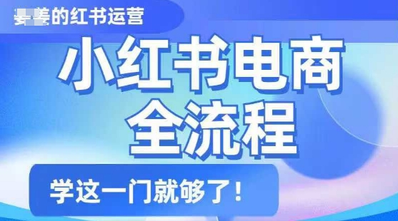 小红书电商全流程，精简易懂，从入门到精通，学这一门就够了-科景网创