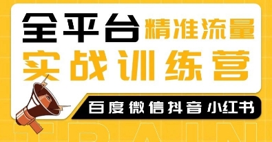 全平台精准流量实战训练营，百度微信抖音小红书SEO引流教程-科景网创